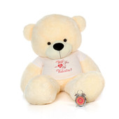 72in Huge Cream Giant Teddy Bear Cozy Cuddles Will You Be My Valentine