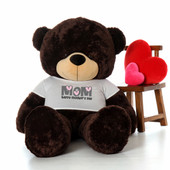 72in Chocolate Brownie Cuddles Happy Mother’s Day Mom Teddy Bear