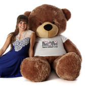 72in Mocha Sunny Cuddles Happy Mother’s Day Mom Teddy Bear