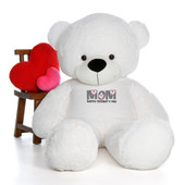 72in White Coco Cuddles Happy Mother’s Day Mom Teddy Bear