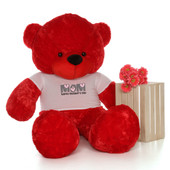 72in Red Bitsy Cuddles Happy Mother’s Day Mom Teddy Bear