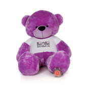 72in Purple DeeDee Cuddles Happy Mother’s Day Mom Teddy Bear