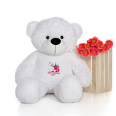 48in White Coco Cuddles Make a Wish Personalized Birthday Teddy Bear
