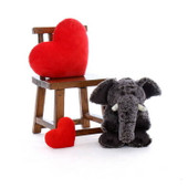 24in Grey Ellie Elephant Oversized Stuffed Animal