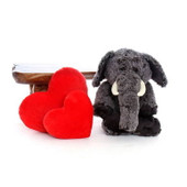 30in Grey Lucy Elephant Oversized Big Stuffed Animal