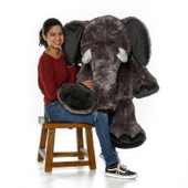 Life Size Gray Elephant Stuffed Animal with Model 4ft