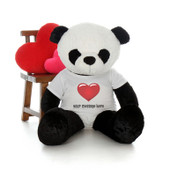 48in Life Size Personalized Valentine’s Day Panda Ricky Xiong