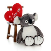 34 inch Koala with I love You Heart (Valentine's Day Gift)