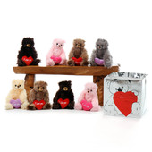 Teddy Bear Package including light pink, dark chocolate brown, mocha brown, grey and cream