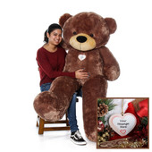 5 Foot Mocha Brown Sunny Cuddles Giant Teddy Bear - Unique Christmas Gift
