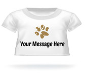 Giant Teddy Bear with Paw Print T-shirt