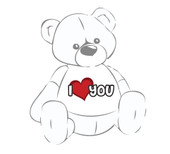 Giant Teddy Bear with I Love You Heart