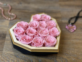 Preserved Pink Roses Valentine's Day Luxury Heart Box