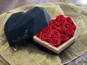 Preserved Red Roses Valentine's Day Luxury Heart Box