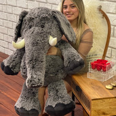 Enormous 48 in Elephant Stuffed animal from Giant Teddy Brand