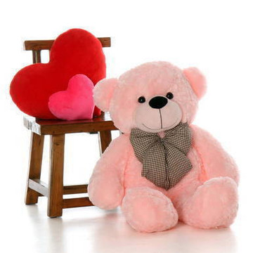 Lady Cuddles Super Soft Huggable Pink Teddy Bear 38in