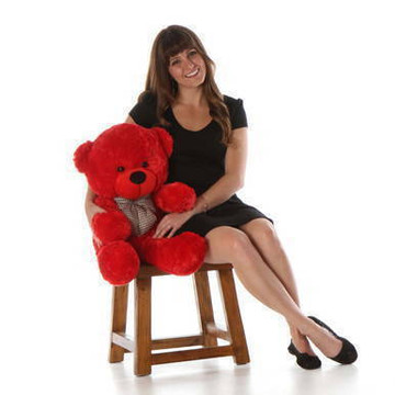 Oversized Red Teddy Bear Bitsy Cuddles 30in
