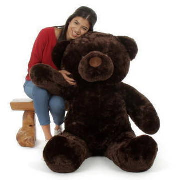 Soft and Huggable  Munchkin Chubs chocolate brown teddy bear 48in