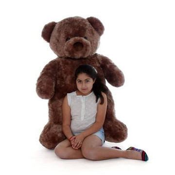 Softest Teddy Bear Chubs is a huge 4ft with mocha brown fur