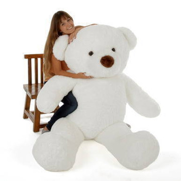 Biggest White Teddy Bear 6 Foot Tall Huge Chubs