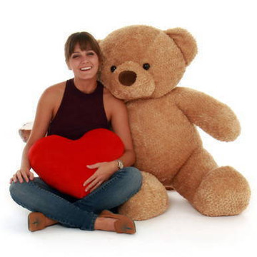 48in Cutie Chubs Jumbo Size Soft Amber Fur Teddy Bear Gift