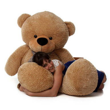 Life Size Amber Brown Teddy Bear Shaggy Cuddles 72in Life Size Amber Brown Teddy Bear Shaggy Cuddles 72in