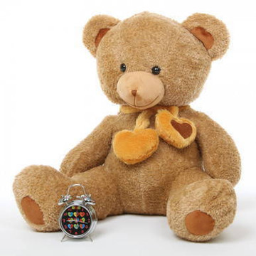 Cupid Hugs Big Cute Amber Heart Teddy Bear 36in