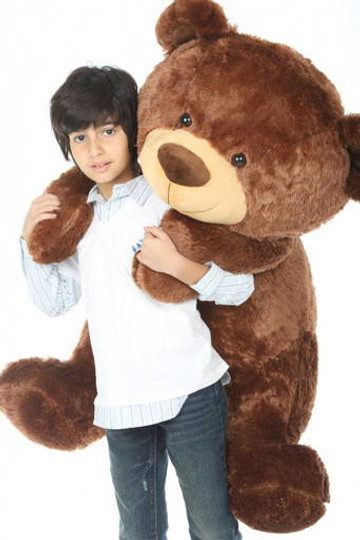 Snoozy Shags chestnut brown teddy bear 45in