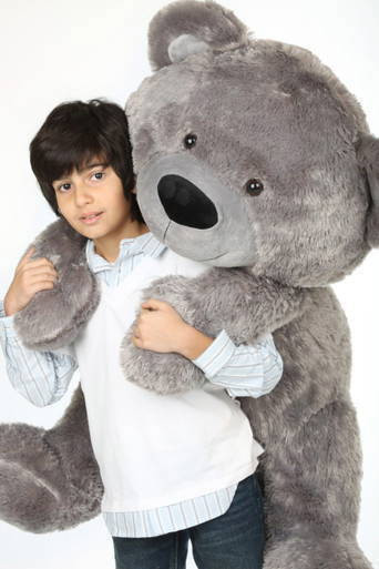 Diamond Shags silver teddy bear 45in