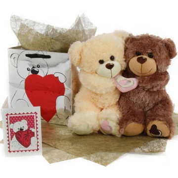 Be Mine Big Love Bear Hug Care Package 18in