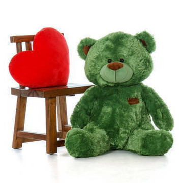 35 Inch Green Sitting Position Big Teddy Bear
