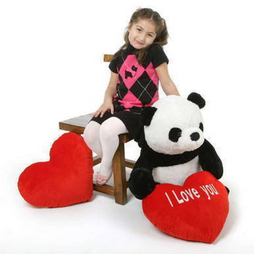 24 in panda Bear with I Love You Heart