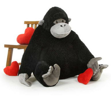 When you invite a big stuffed gorilla into your home be prepared for giant hugs!