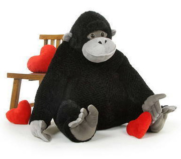 When you invite a big stuffed gorilla into your home be prepared for giant hugs!