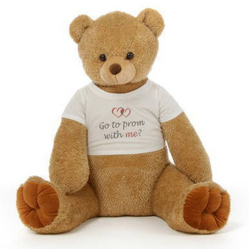 3½ ft Honey Tubs Adorable Amber Brown Prom Teddy Bear (Go to prom with me?)