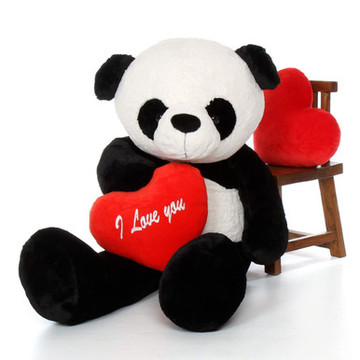 5ft Valentine’s Day Giant Panda Bear with a Red ‘I love you’ heart