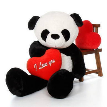 5ft Valentine’s Day Giant Panda Bear with a Red ‘I love you’ heart