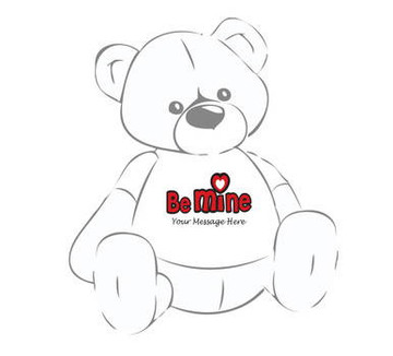 Personalized ‘Be Mine’ Valentine’s Day Giant Teddy Bear Shirt