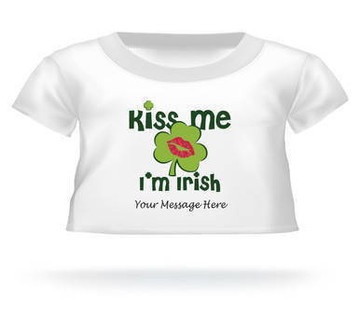 ‘Kiss Me I’m Irish’ Giant Teddy Bear Personalized Shirt