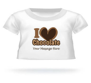 Personalized I Love Chocolate Giant Teddy Bear shirt