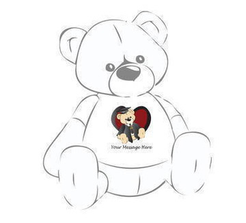 Personalized Giant Teddy shirt bear in cap & gown