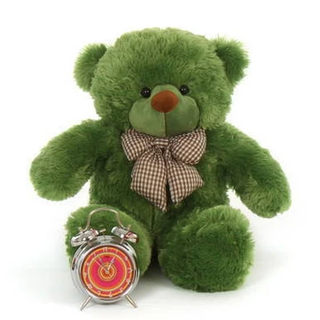 24in big adorable vibrant green lucky cuddles teddy bear brown eyes velvety soft brown nose