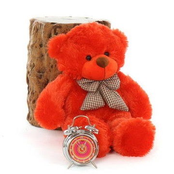 24in soft Teddy Bear Huggable Lovey Cuddles Beautiful Orange Red Fur