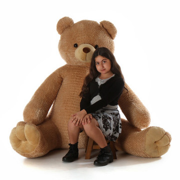 70in Huge Life Size  Cuddly Sweet Amber Brown Teddy Bear Honey Tubs gift