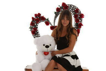 30 in Super Soft Cute White Teddy Bear