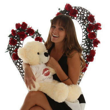 24 in Super Soft Cute Cream Teddy Bear