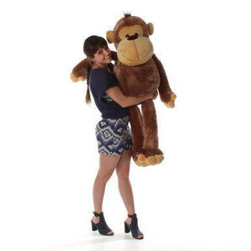4ft Life Size Lovable Stuffed Mocha Monkey Sweet Sally Sue from Giant Teddy brand