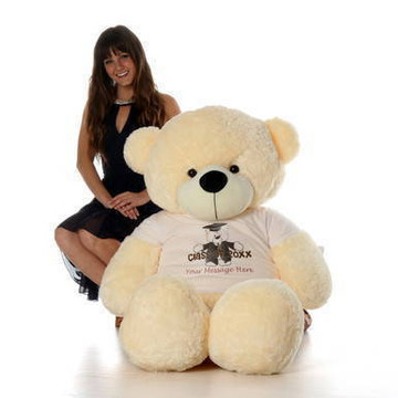 Personalized Graduation 60in Cozy Cuddles Vanilla Cream Teddy Bear