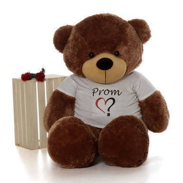 60in huge teddy bear in a Prom Shirt is a special way to ask your date