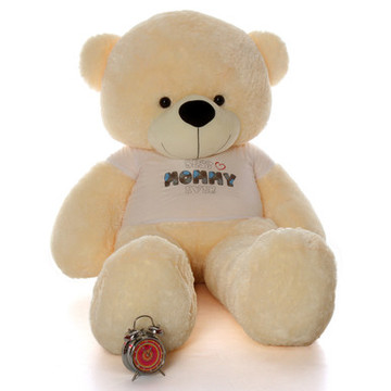 Mother’s Day teddy bear 72in cream Cozy Cuddles in Best Mommy Ever shirt